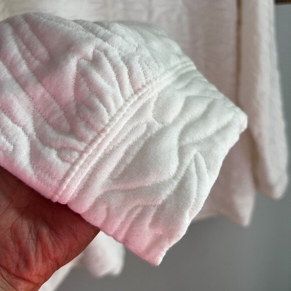 Workshop Republic Womens Plus Sz 2X Quilted Funnel Neck Pullover Sweater White - Picture 5 of 12